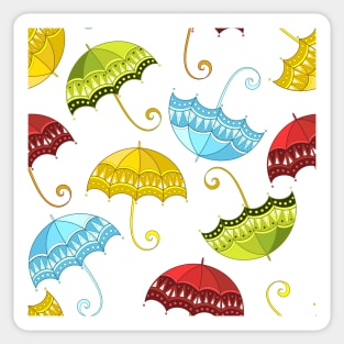 Flying Umbrellas Large Scale Print Sticker